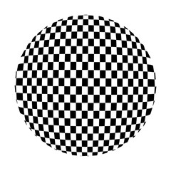 Wall Mural - Chess waves board. Optical illusion sphere. Abstract 3d black and white illusions. Vector illustration.