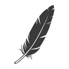 Wall Mural - Silhouette feather icon