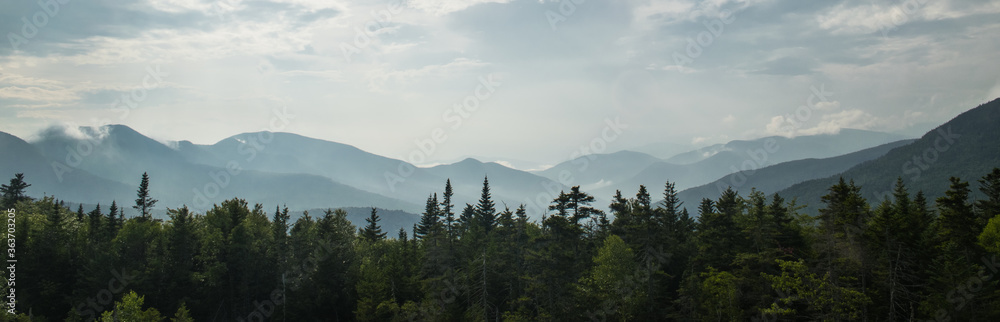 Scenic View Of Mountains Against Sky - obrazy, fototapety, plakaty 