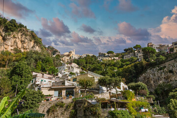 Sticker - Homes up Hillside in Positano Italy