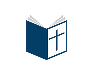 Sticker - Religion book with cross