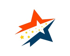 Wall Mural - Shooting star with swoosh inside