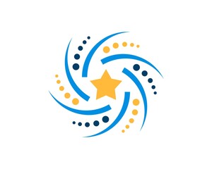 Wall Mural - spiral vortex with star inside