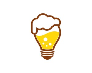 Sticker - Light bulb with beer liquid inside