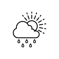 Wall Mural - Weather vector outline icon.