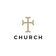 church logo vector icon illustration