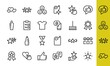 © RUVYM - Simple Set Feedback, reviews thin line icons. Evaluation, review, STAR, LIKE and much more, Editable stroke. Vector illustration