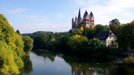 Sticker - Limburg cathedral and river Lahn