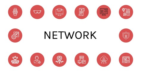 Sticker - Set of network icons