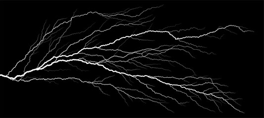 Poster - Lightning strike in the night sky.