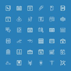  Editable 36 calendar icons for web and mobile