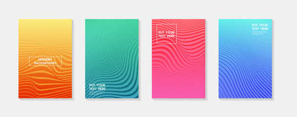 Set modern gradients in abstract sunset and sunrise sea blurred background templates. Square blurred background - sky clouds. vector design.