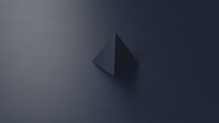 Wall Mural - Navy Blue Pyramid Block 3d illustration 3d render	
