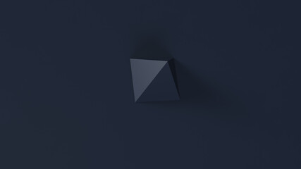 Wall Mural - Navy Blue Pyramid Block 3d illustration 3d render	
