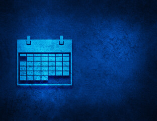 Calendar icon artistic abstract blue grunge texture background