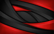 Abstract dynamic red and black combination background design.