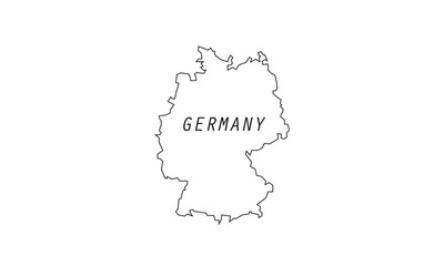 Wall Mural - Germany map outline country vector illustration