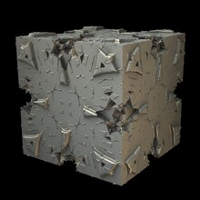 Isolated 3D Fractal Cube XXXIV