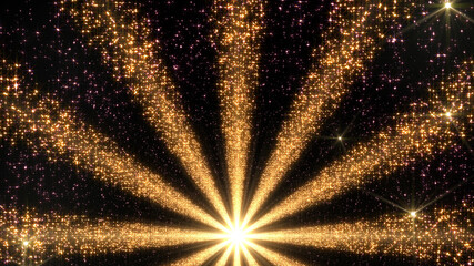Wall Mural - Space Stars Galaxy Sun illumination radiant 3D illustration background