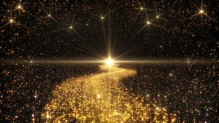 Wall Mural - Space Stars Galaxy milkyway road future illumination 3D illustration background