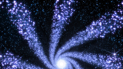 Wall Mural - Space Stars Galaxy Sun illumination radiant 3D illustration background