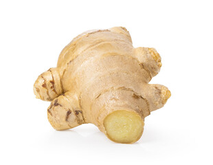 Canvas Print - fresh ginger on white background