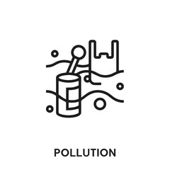 Canvas Print - pollution vector icon. water pollution sign symbol. Modern simple icon element for your design	