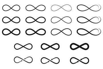 Wall Mural - hand drawn infinity symbol and icon, sign doodle icon.