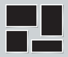 Set Of Blank Photos For Collage. Vector Illustration.