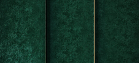 minimal background for product presentation. green velvet tray with brass edge. 3d render illustrati