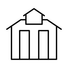 modern house shape icon, line style