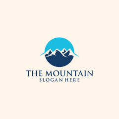 Wall Mural - Mountain Logo Template. Vector Illustrator.
