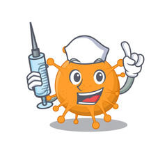 Sticker - Anaplasma humble nurse mascot design with a syringe