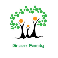 Wall Mural - Vector logo green design in eps 10. Simple template and ready to use
