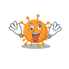 Poster - A mascot design of anaplasma having a funny crazy face