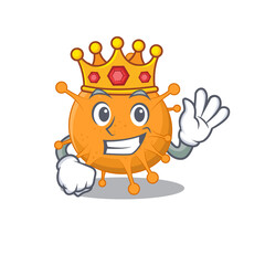 Poster - A Wise King of anaplasma mascot design style with gold crown