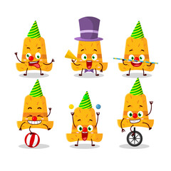 Sticker - Cartoon character of straw hat with various circus shows