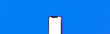 © Kana Design Image - Blank smartphone on blue background. Photo. 青背景の上に置かれたスマホのブランク素材。写真