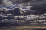 Fototapeta  - Clouds in Dramatic dark sky. Cloudy sky background.Spain