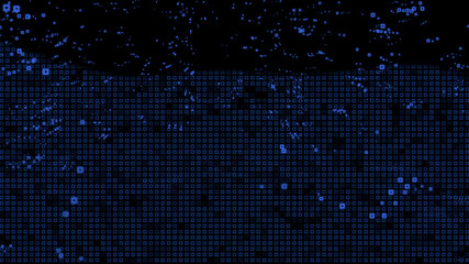 Leinwandbilder - Digital Dynamic Particle Element Technology Wireframe Illustration Background.