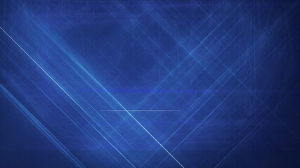 Leinwandbilder - Complex Connection Blue Line Consisting Element Technology Illustration Background.
