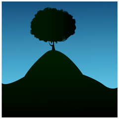 Wall Mural - Vector logo tree design in eps 10. Simple template and ready to use.