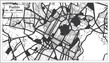 Puebla Mexico City Map in Black and White Color in Retro Style. Outline Map.