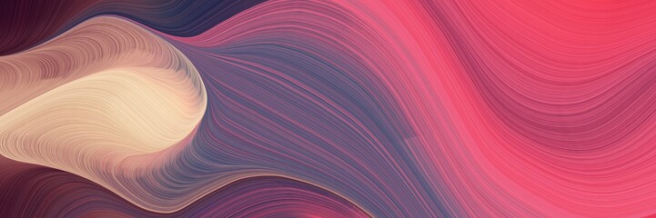Poster - abstract colorful waves header design with moderate pink, dark slate gray and baby pink colors. can be used as header or banner