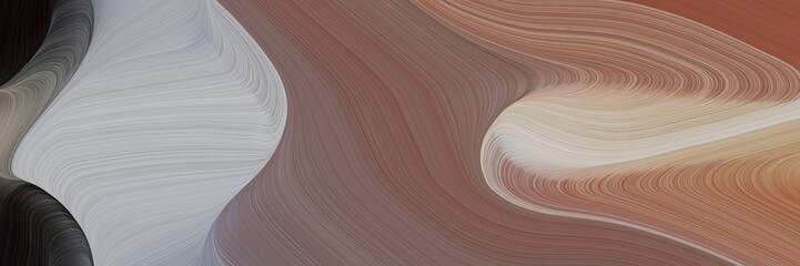 Aufkleber - futuristic decorative waves graphic with pastel brown, silver and very dark pink colors. can be used as poster, card or background graphic