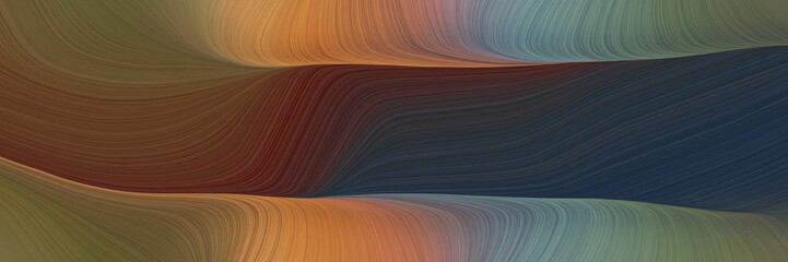 Leinwandbilder - flowing colorful curves style with old mauve, peru and slate gray colors. can be used as poster, card or background graphic