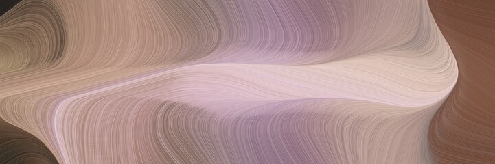 Aufkleber - modern decorative curves design with rosy brown, old mauve and thistle colors. can be used as header or banner