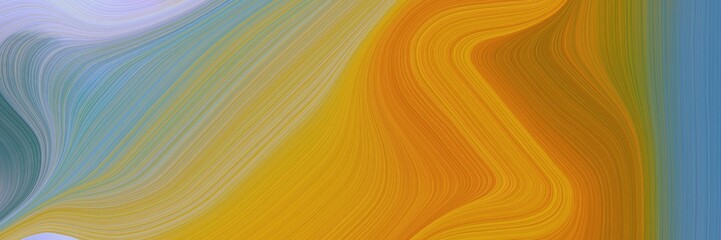 Poster - modern decorative curves backdrop with bronze, dark golden rod and light slate gray colors. can be used as poster, card or background graphic