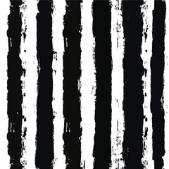 Stripes pattern, grunge stripe seamless background, black and white Hand drawn brush strokes. vector grungy stripes, paintbrush line backdrop