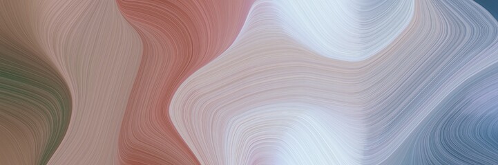 Leinwandbilder - modern decorative curves banner design with ash gray, pastel brown and gray gray colors. can be used as header or banner